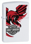  Zippo Harley Davidson Red Eagle White Matte  24769