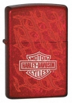  Zippo Harley Davidson Barbed Wire Fence Fa?ade Candy Apple Red  24022