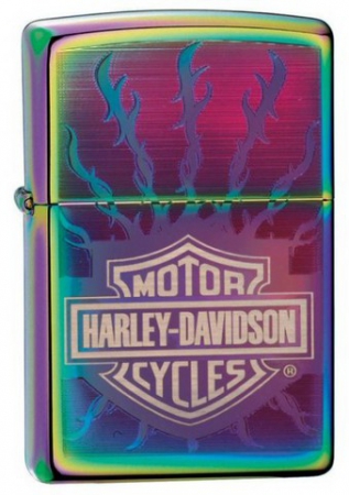  Zippo Harley Davidson Flaming Barbed Wire Spectrum  24031   