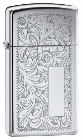  Zippo Slim Venetian High Polish Chrome  1652  