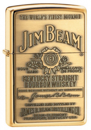  Zippo Jim Beam Brass Emblem  254BJB.929  