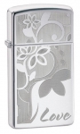  Zippo Slim Love Engraving  24816