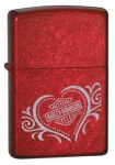  Zippo Harley Davidson Heart Candy Apple Red  21079