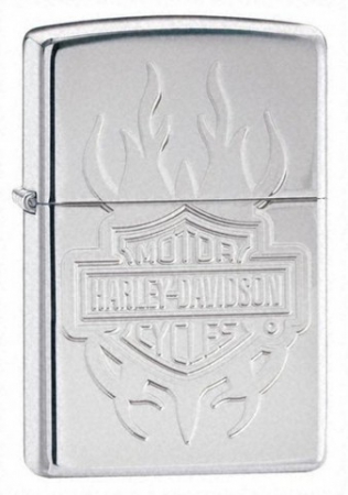  Zippo Harley Davidson Tatoo Armour High Polished Chrome  24029  