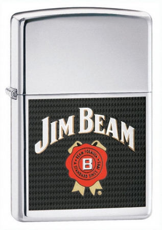  Zippo Jim Beam High Polish Chrome  24552  